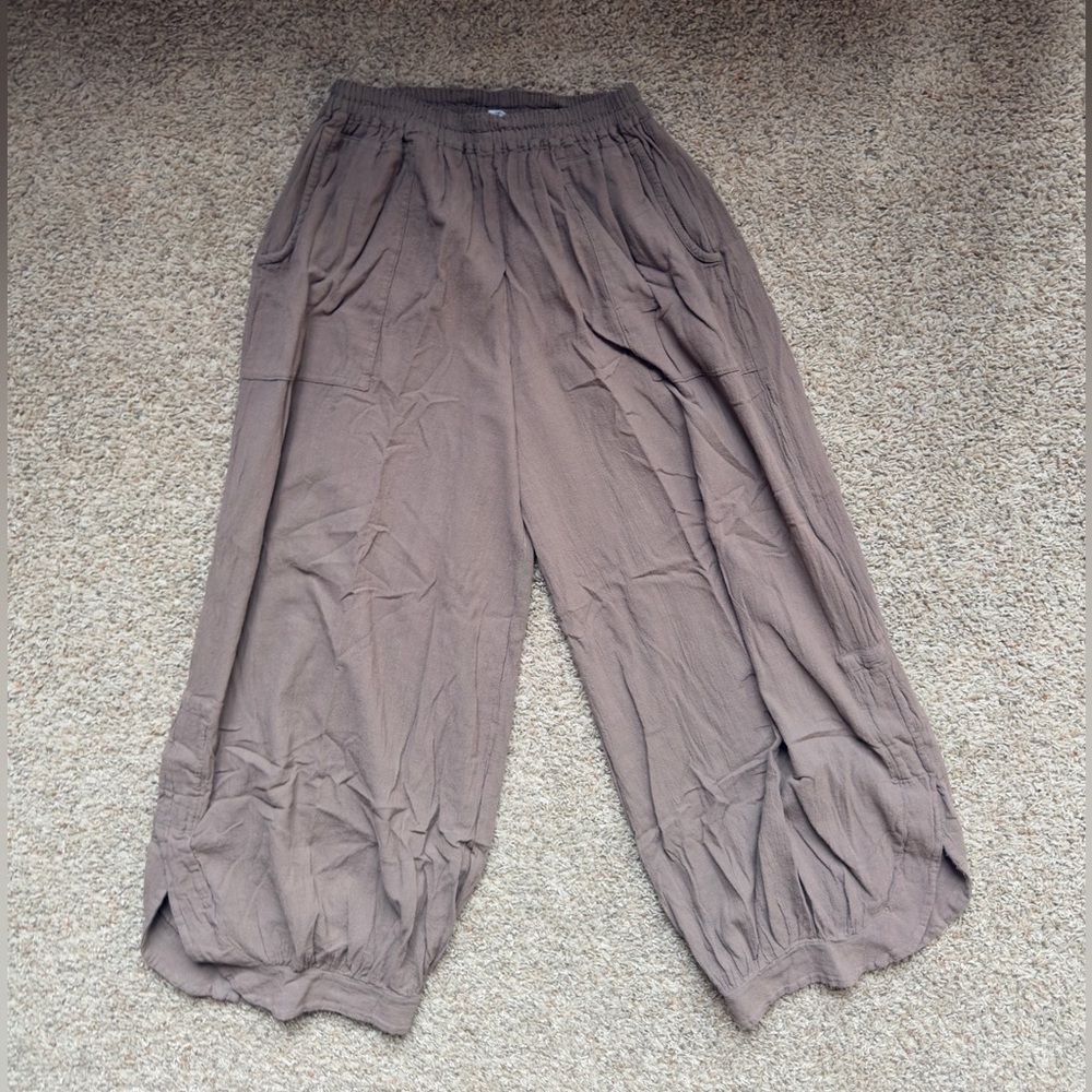 Boho hippie Wide-Leg festival Pants 2 pairs size large